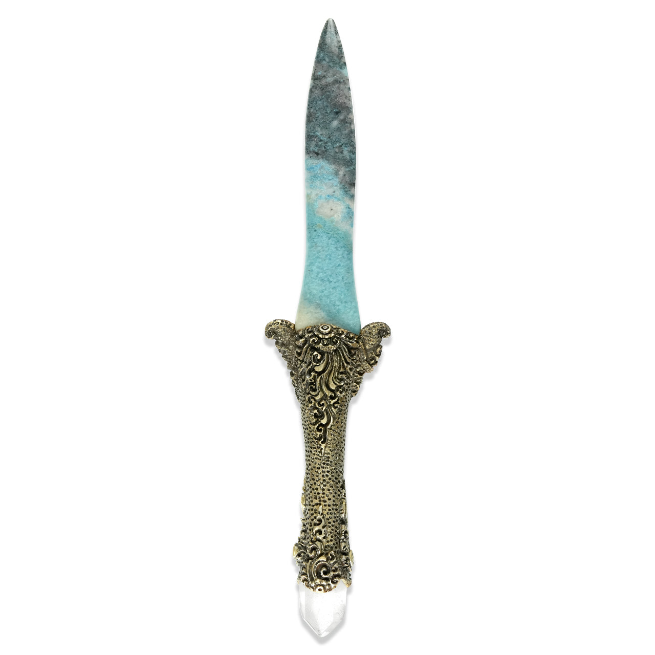 One of kind Troilite Dagger with Quartz Crystal