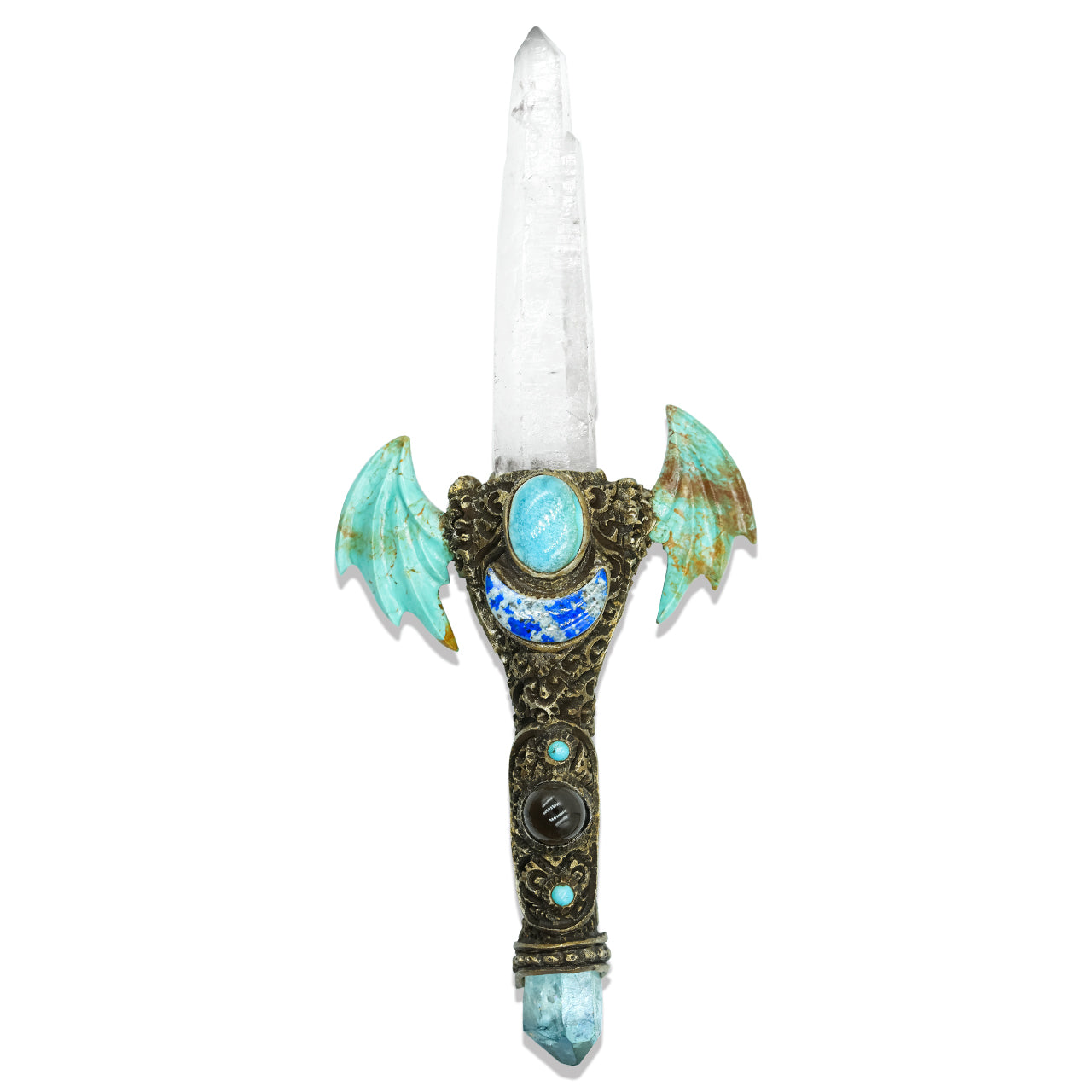 Laser Quartz &amp; Turquoise Wings Wand