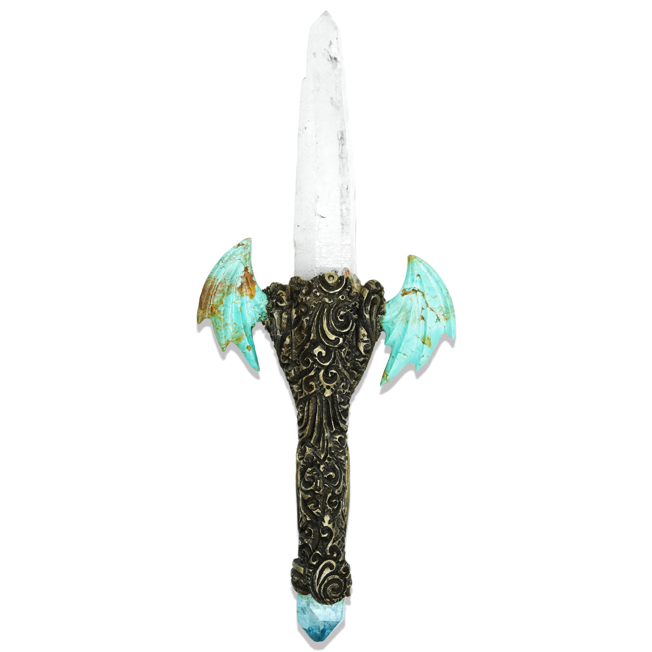 Laser Quartz &amp; Turquoise Wings Wand