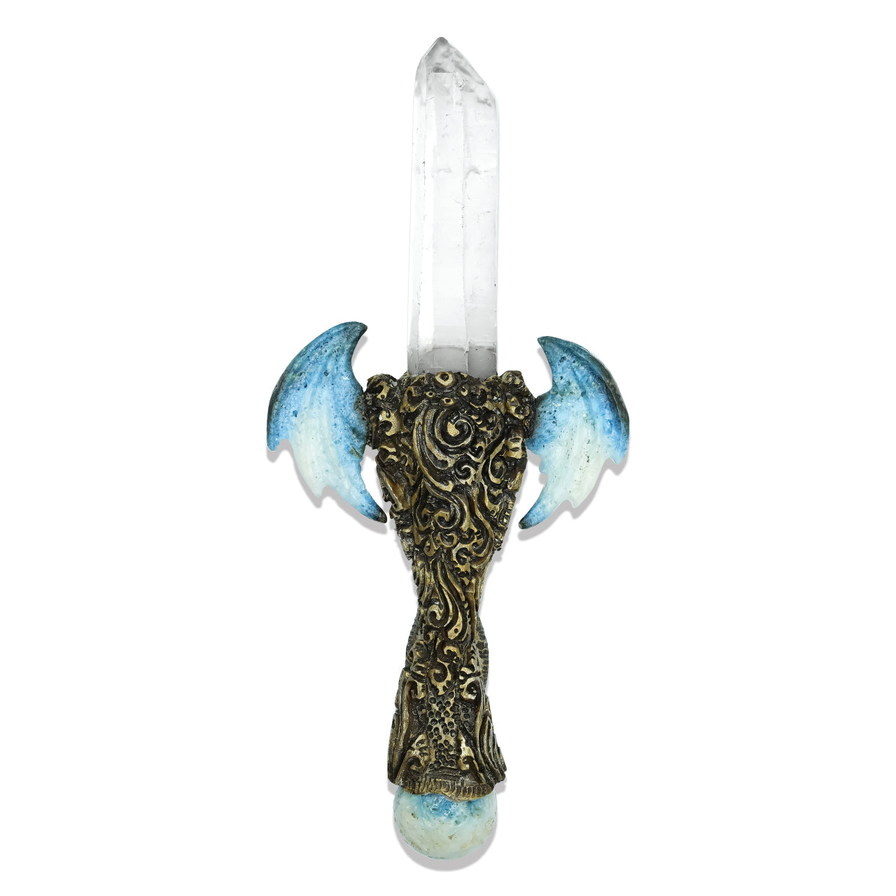 Blue Ice Wings &amp; Quartz Crystal Wand