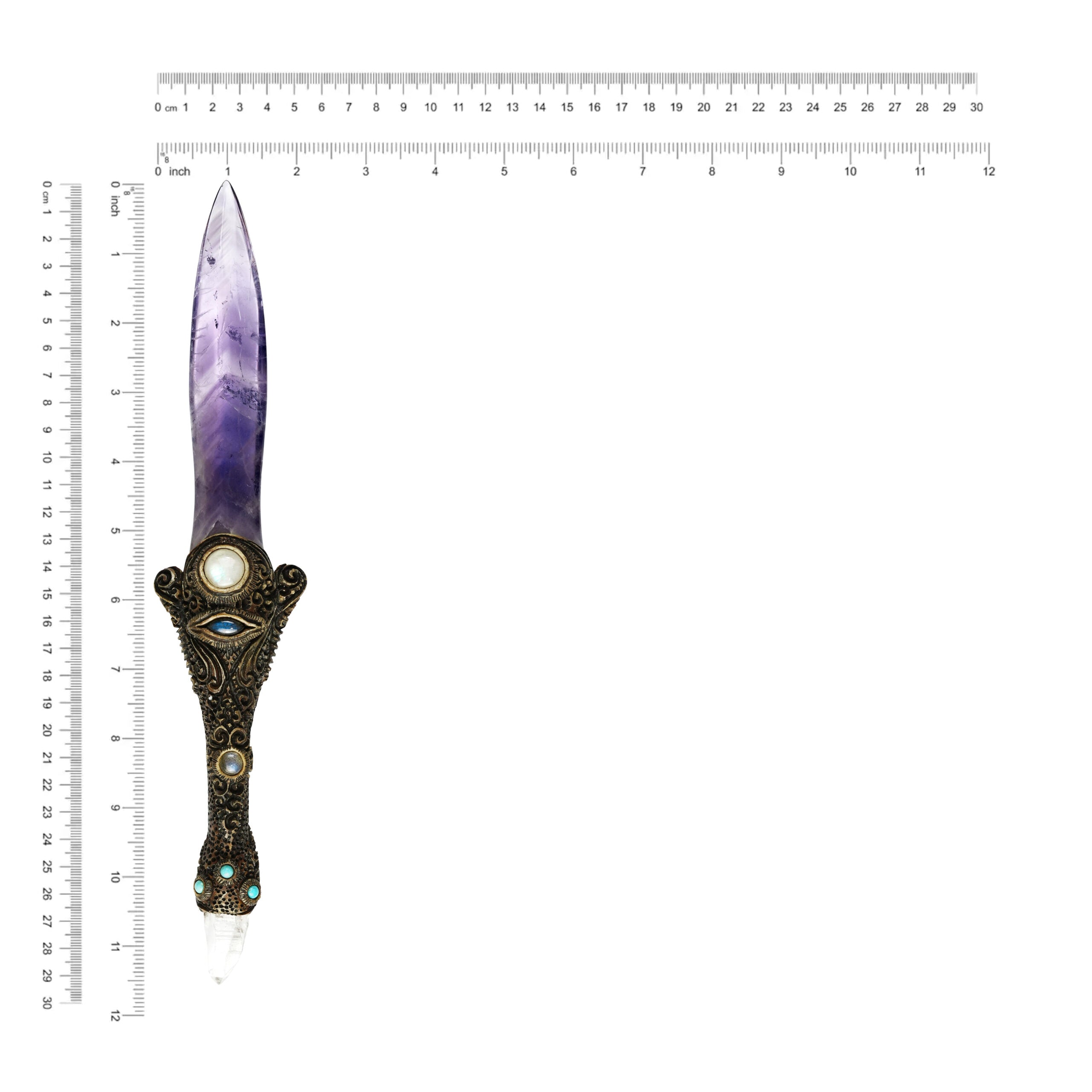 Chevron Amethyst Decorative Wand