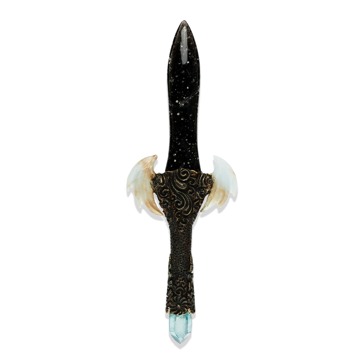 Decorative wand with Carved Angelite Wings