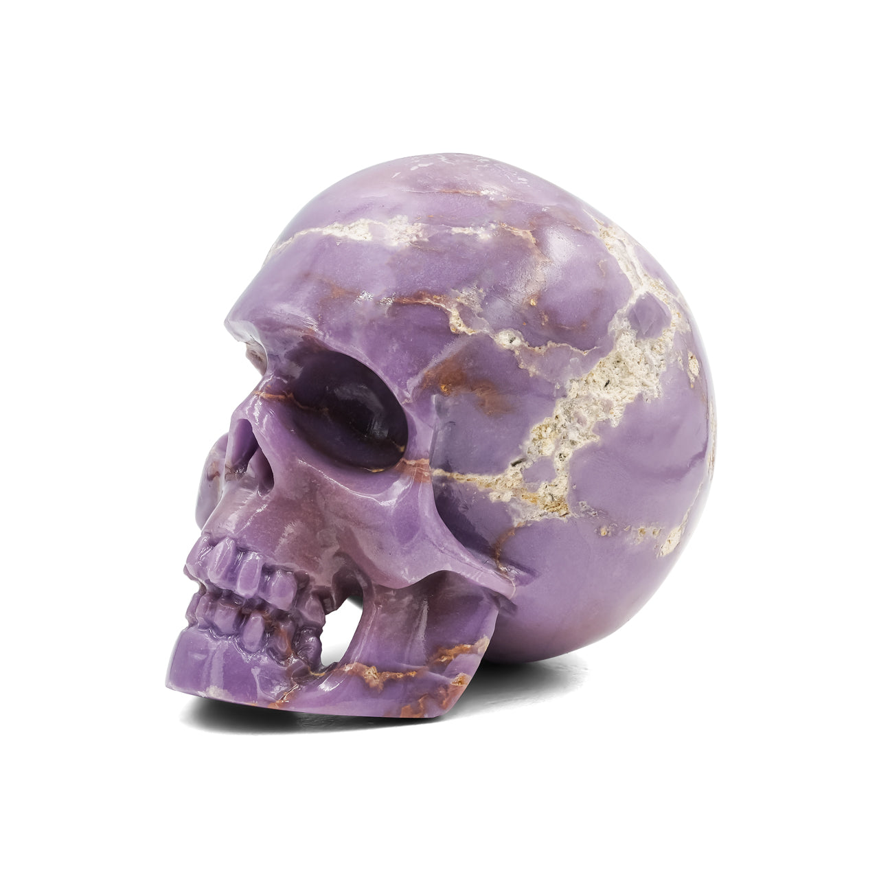 Hand Carved Phosphorsiderite Skull 845 cts