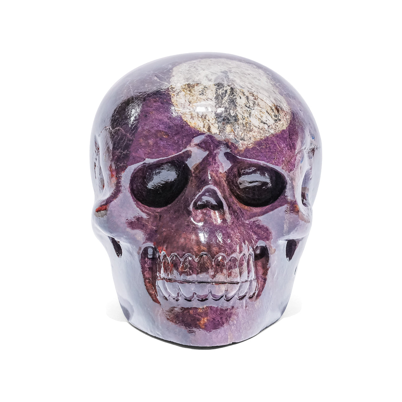 Hand Carved Purpurite Skull Carving 4400 cts