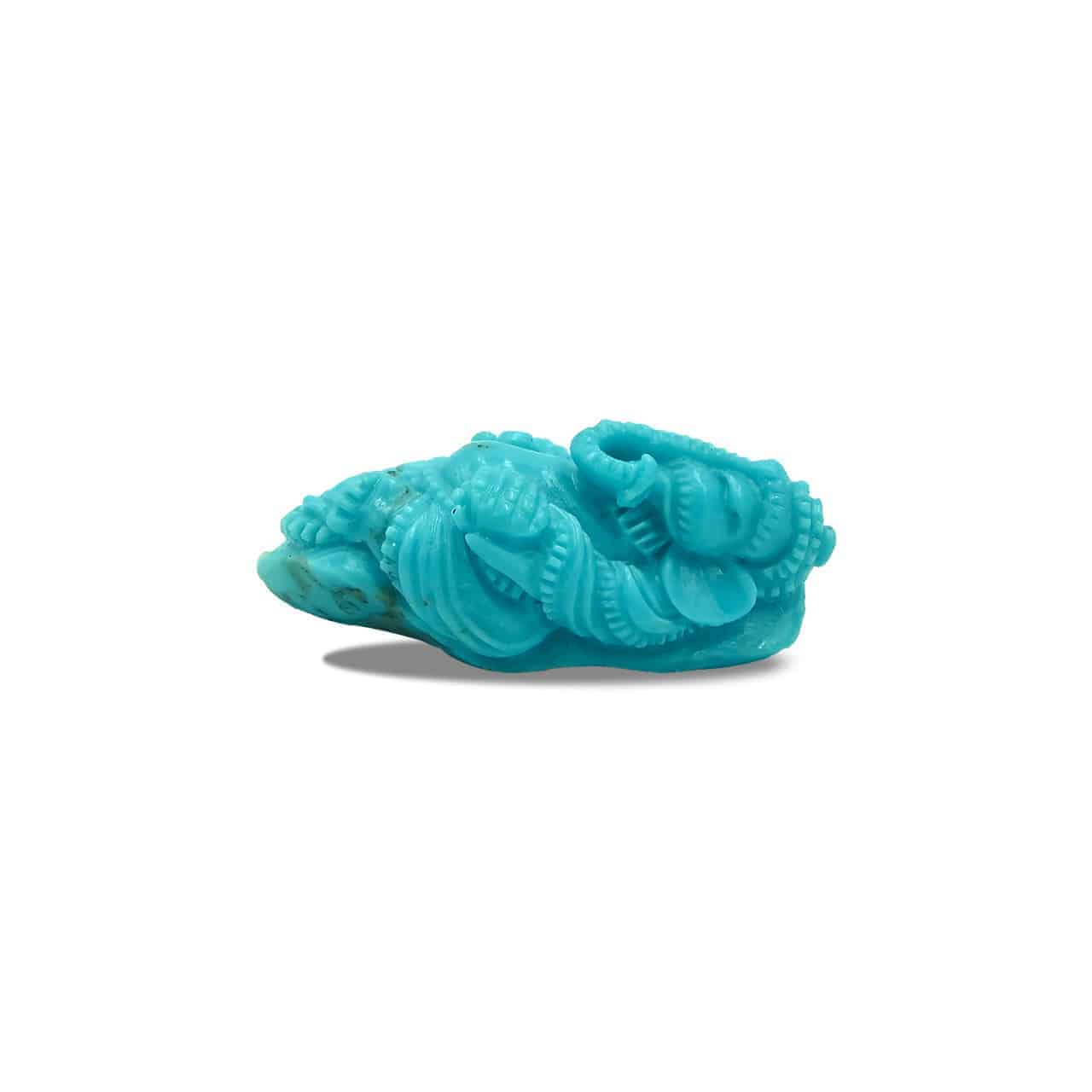 Natural Turquoise Hand Carved Ganesh 50ct