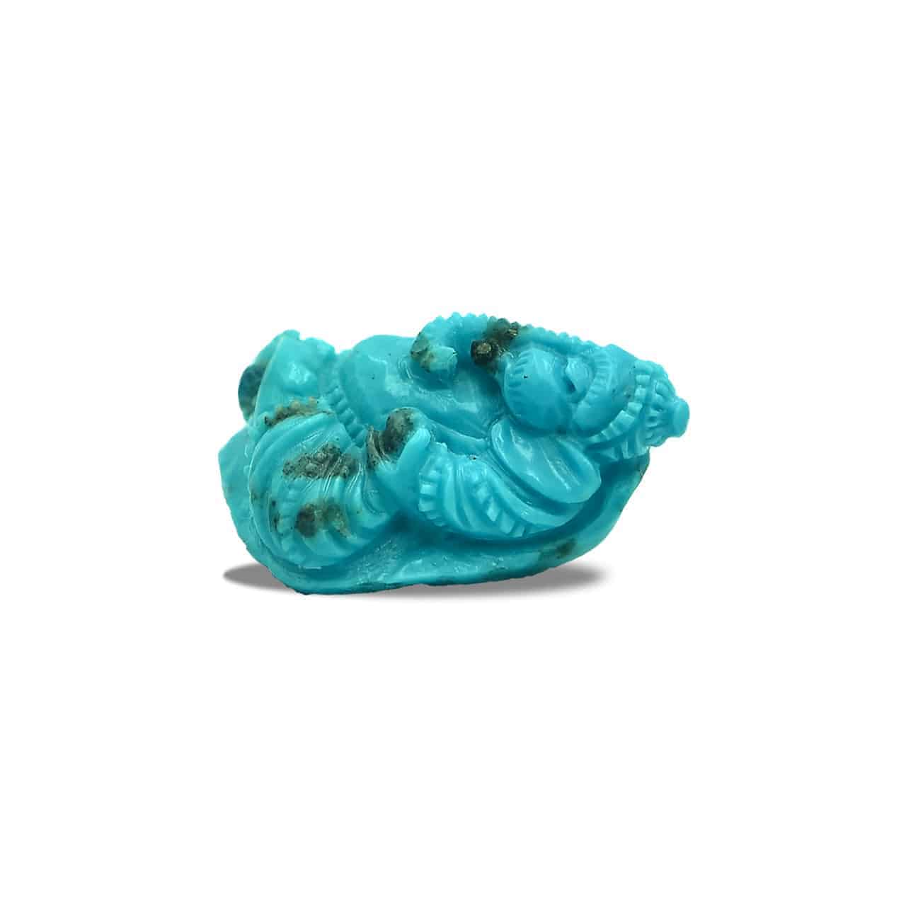 Hand Carved Turquoise Ganesh 48ct