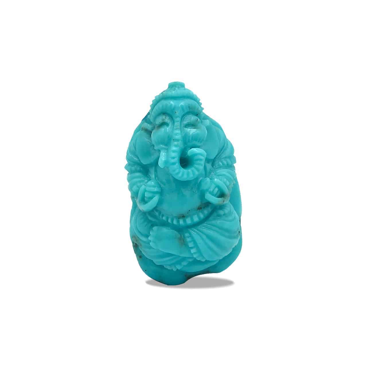 Hand Carved Turquoise Ganesh 46ct