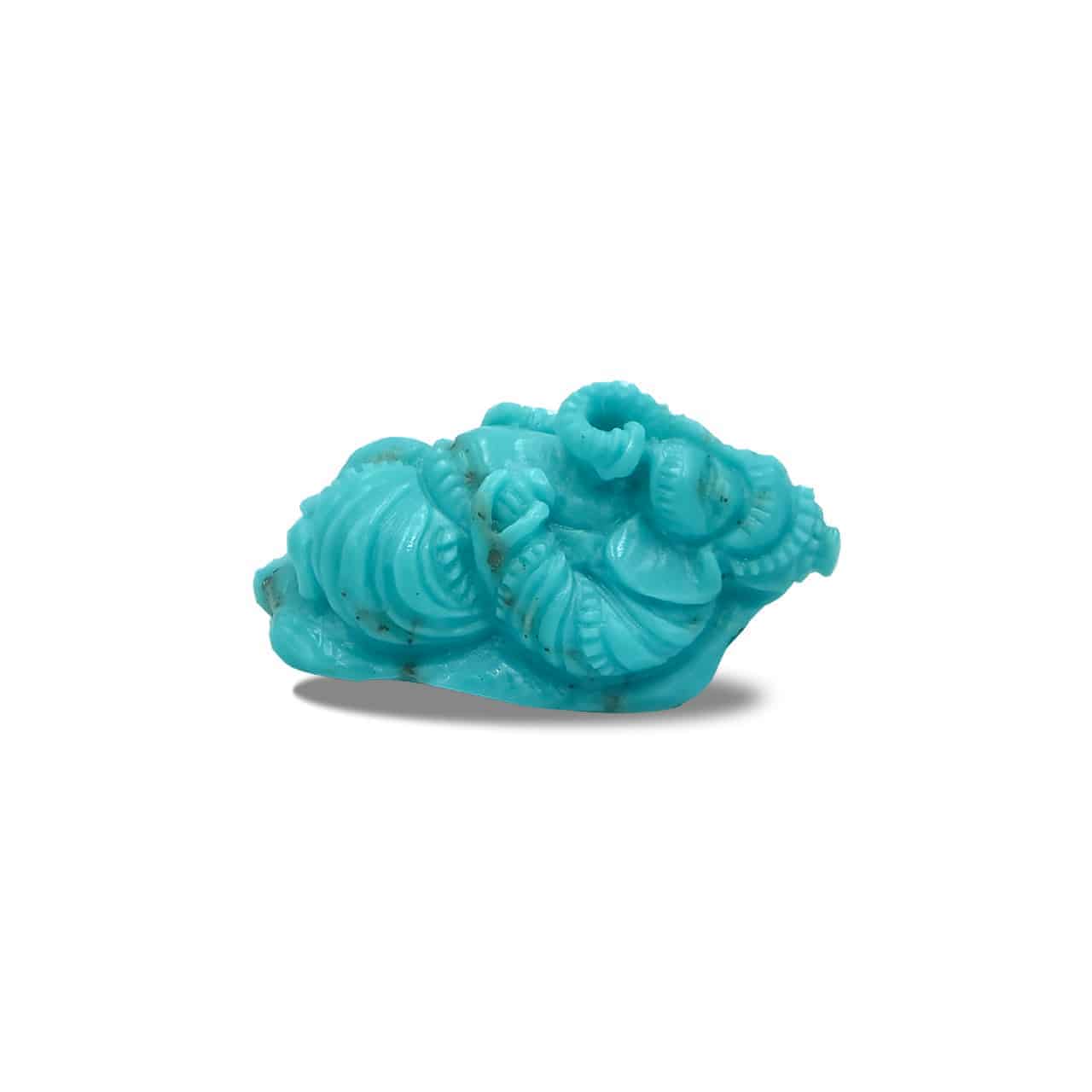 Hand Carved Turquoise Ganesh 46ct