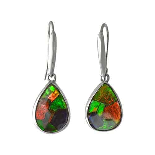 Starborn-Ammolite-Pear-Earrings-in-Sterling-Silver-B085RNRLGQ