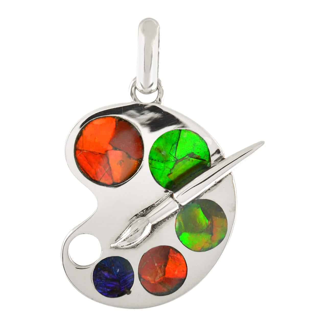 Starborn-Ammolite-and-Sterling-Silver-Artist-Palette-Pendant-B08575K81B