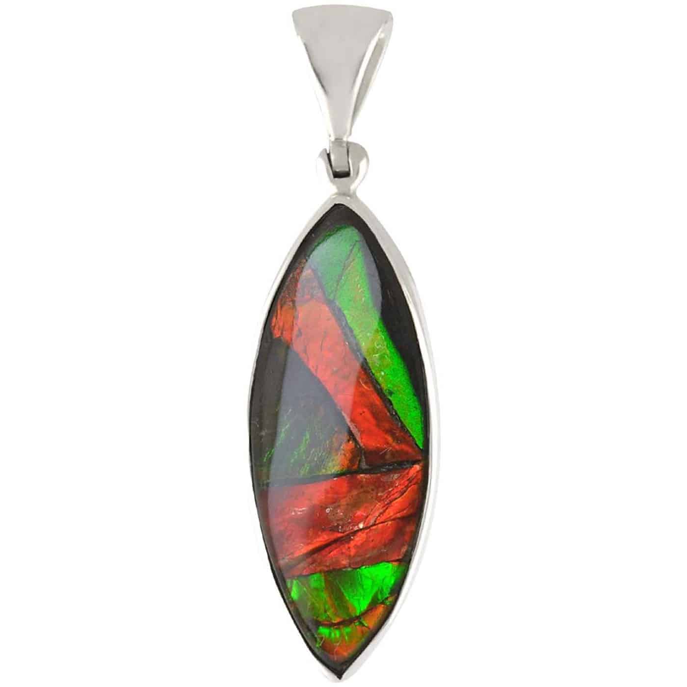 Starborn-Ammolite-and-Sterling-Silver-Marquise-Shape-Pendant-B081TJ5RKG