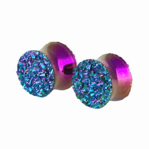 Starborn-Creations-Rainbow-Titanium-Double-Sided-Drusy-Stone-Ear-Plugs-2g-Gauged-Earrings-B00H7JV9PM