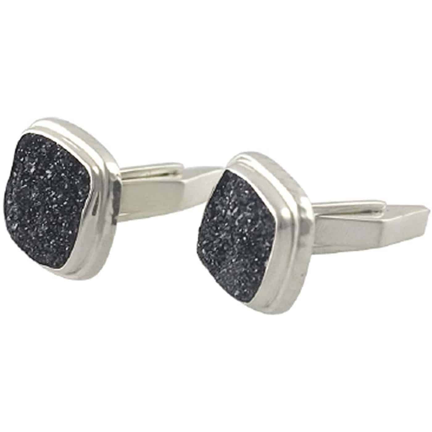 Starborn-Creations-Sterling-Silver-Black-Square-Drusy-Cuff-Links-B00CDAQJLO-3