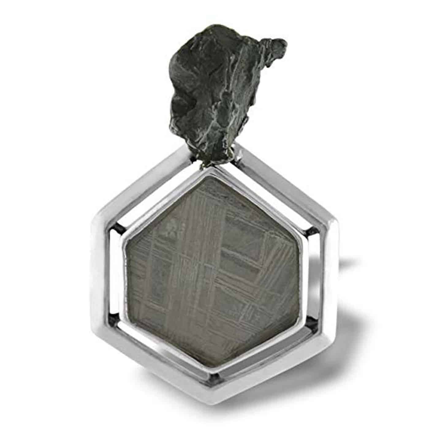 Starborn-Creations-Sterling-Silver-Muonionalusta-Meteorite-and-Sikhote-Alin-Meteorite-Nugget-Pendant-B00RH0MJEQ