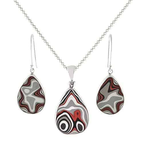 Starborn-Red-Fordite-Pendant-and-Earring-Set-in-Sterling-Silver-B085RS4B85