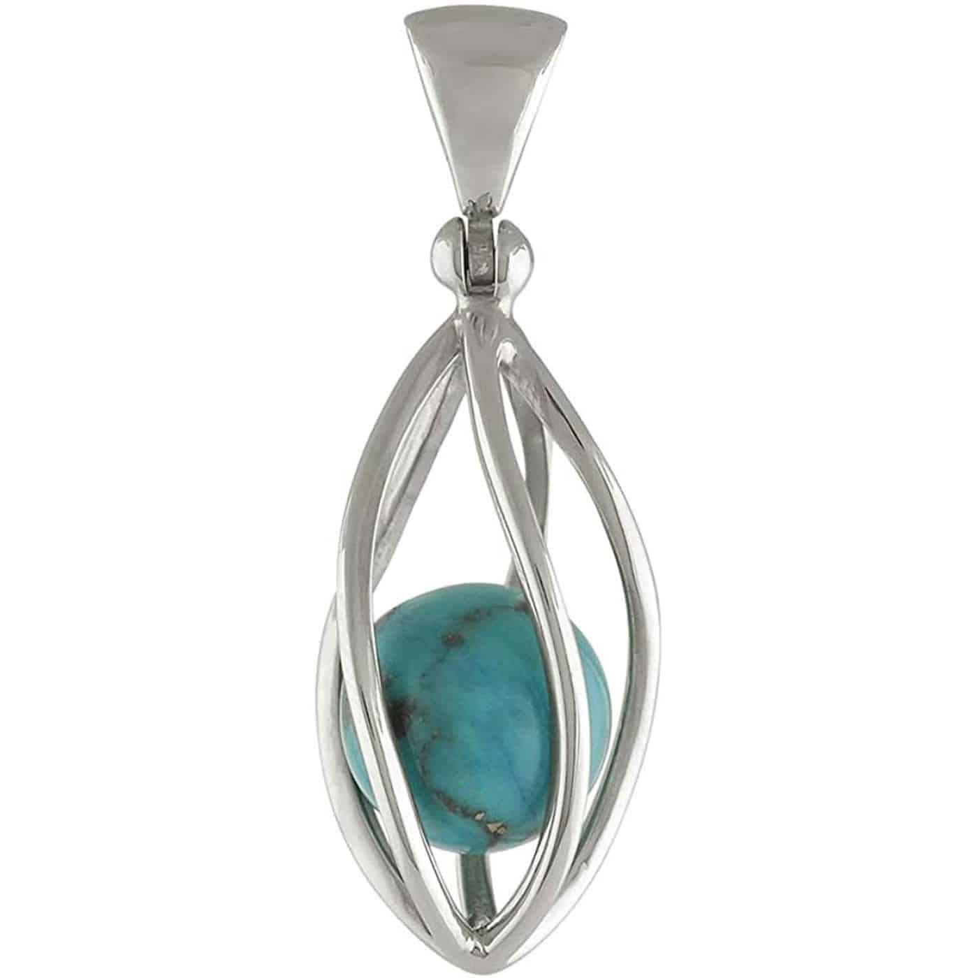 Starborn-Sterling-Silver-Pendant-with-North-American-Turquoise-Sphere-B07T99T1WZ